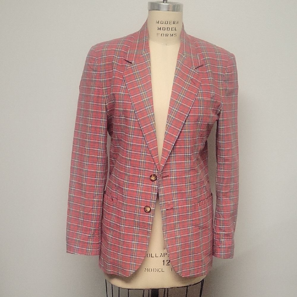 GAP Red Plaid Jacket, Size XS